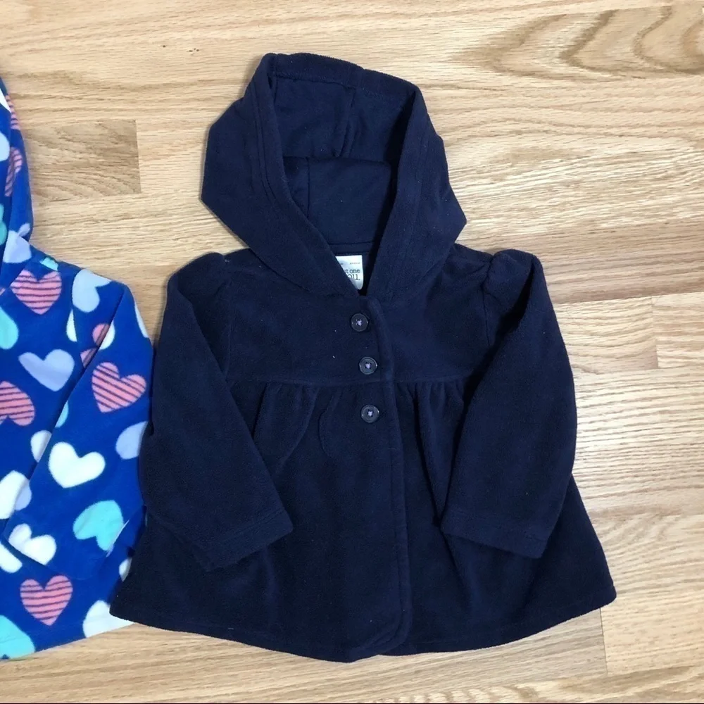 Carter’s Top Bundle 9 months Fleece Sweatshirts Hi Hearts Blue Hooded
